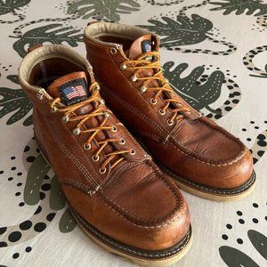 Field N Forest Made in USA Brown Leather Moc Toe Work Hunting Mens Boots 12